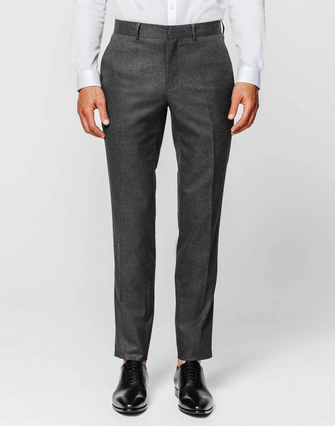 IZAC - Pantalon gris esprit flanelle