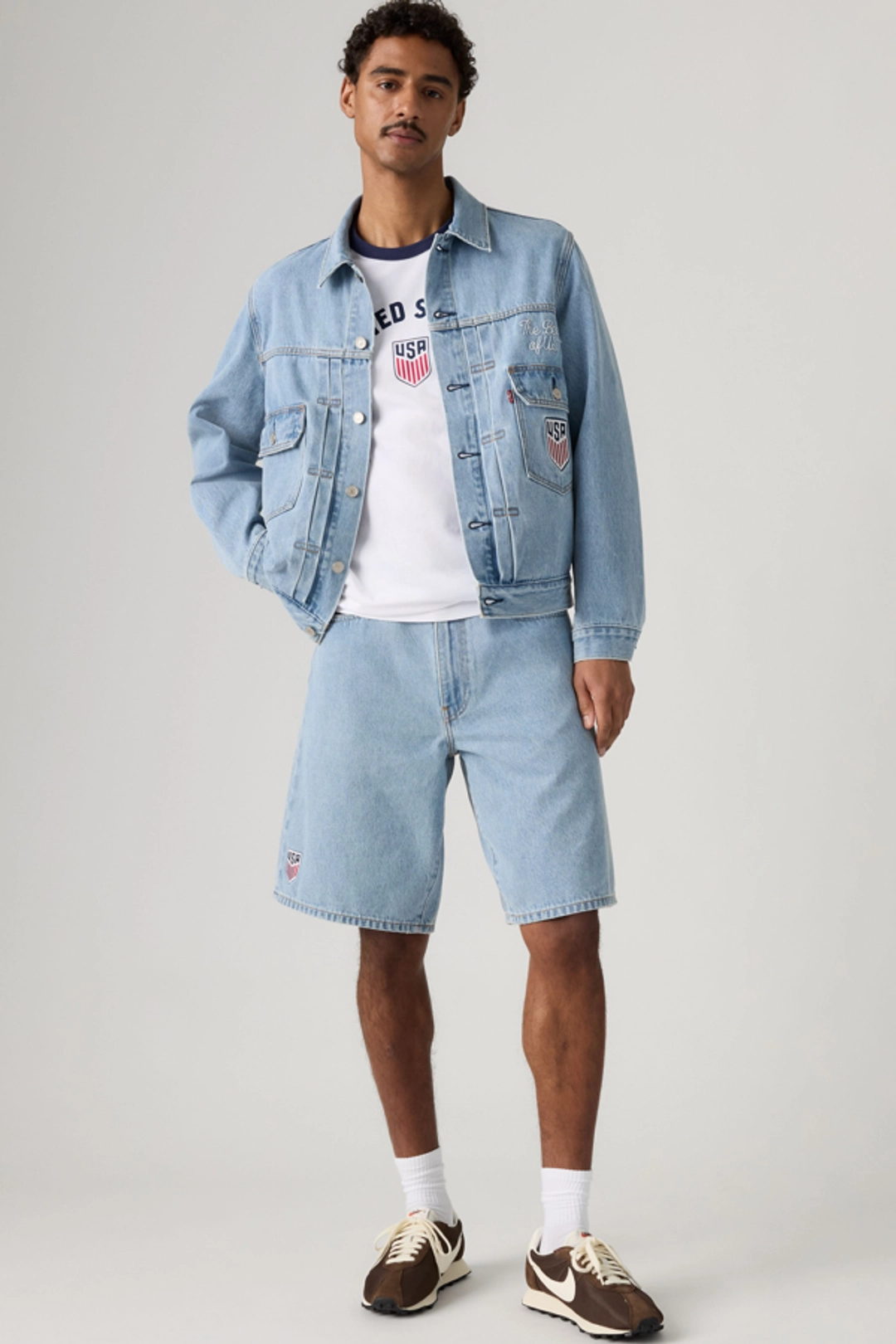 Short Baggy 478 Levi's U. s. Soccer - Homme - Délavage Clair / USA - 36 - 2