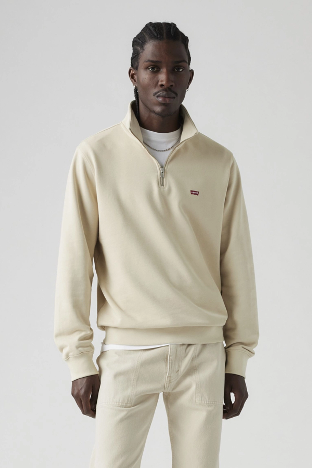 Levi's Pull Col Camionneur Original Housemark - Homme - Gris / Mid Tone Grey Heather - 2XL - 2