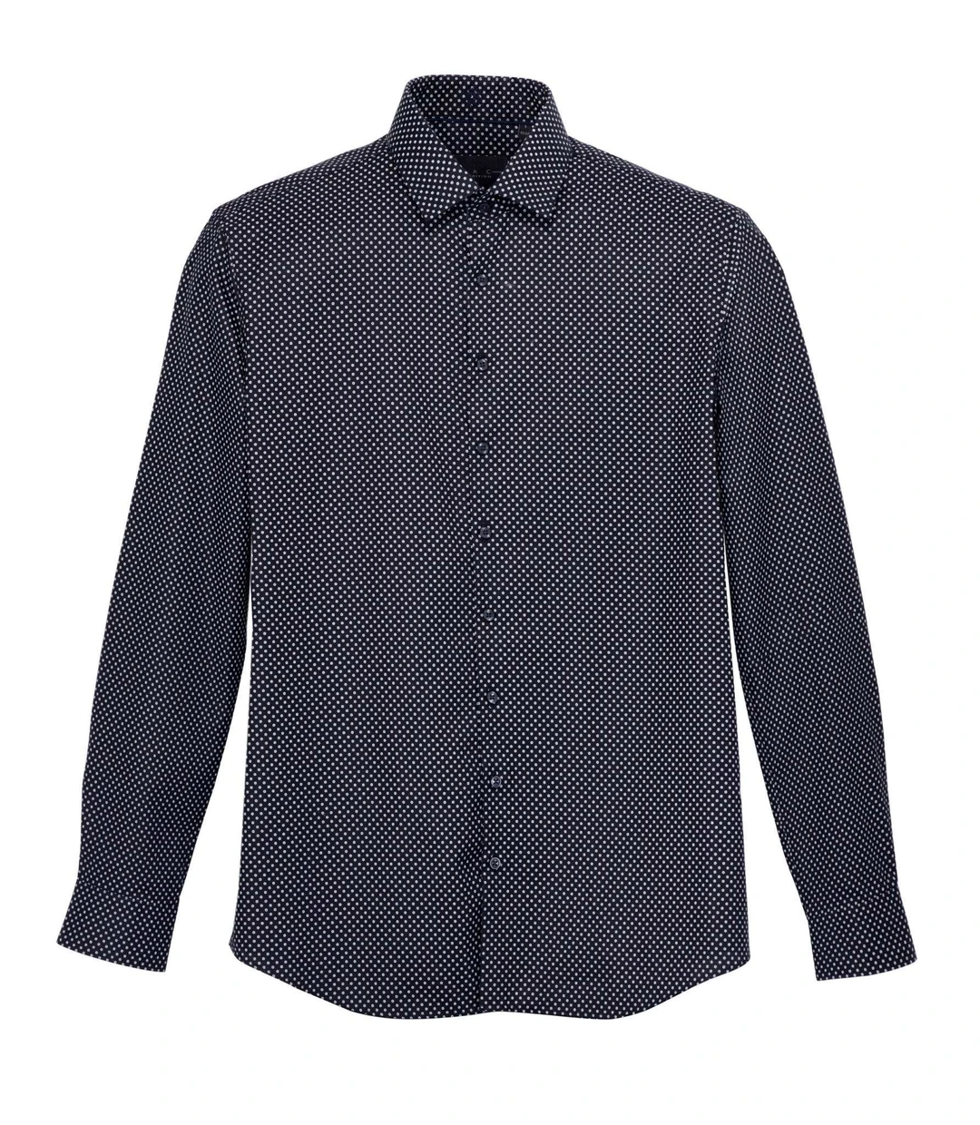 IZAC - Chemise micro motifs noir ''Samuel''