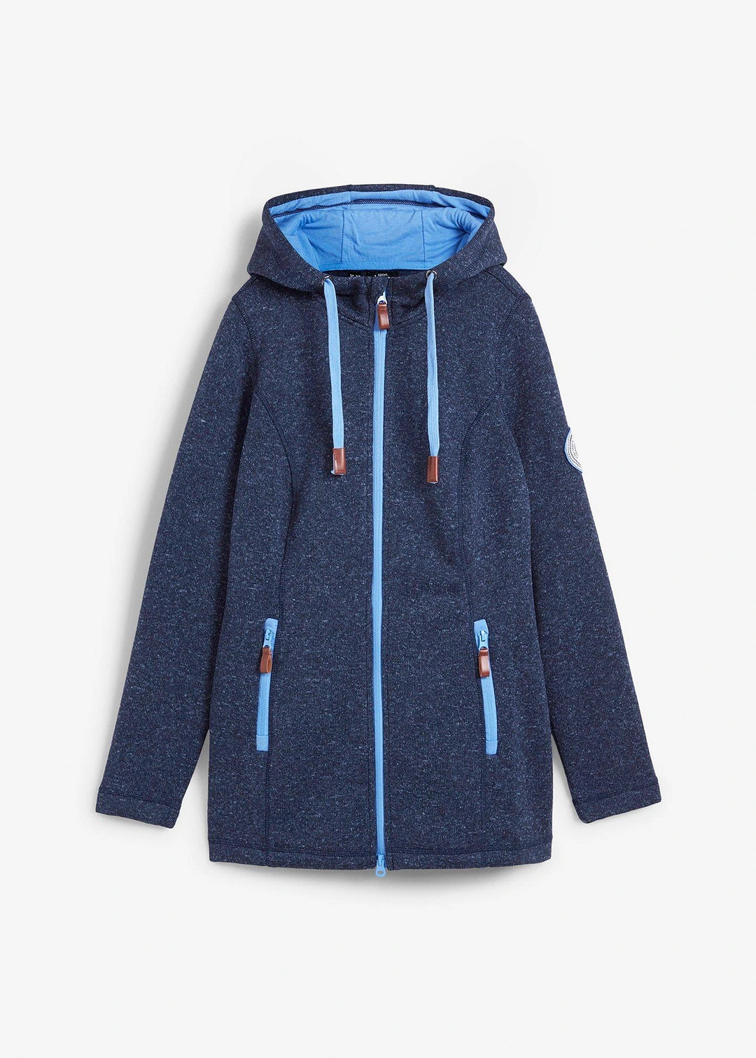 Veste en polaire tricoté à capuche