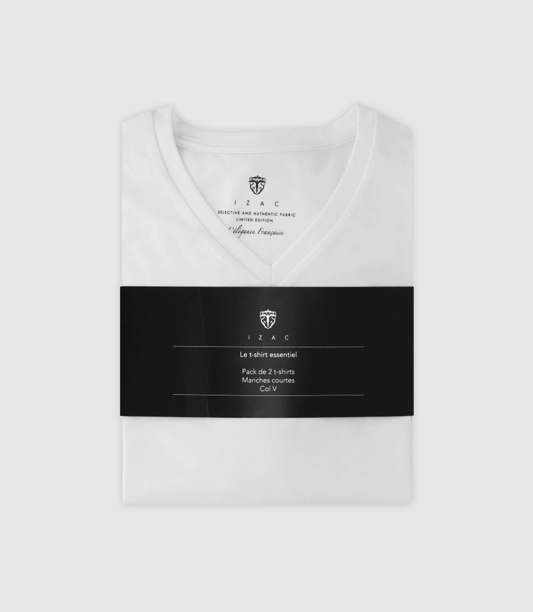 IZAC - Pack de 2 t-shirts col V blanc