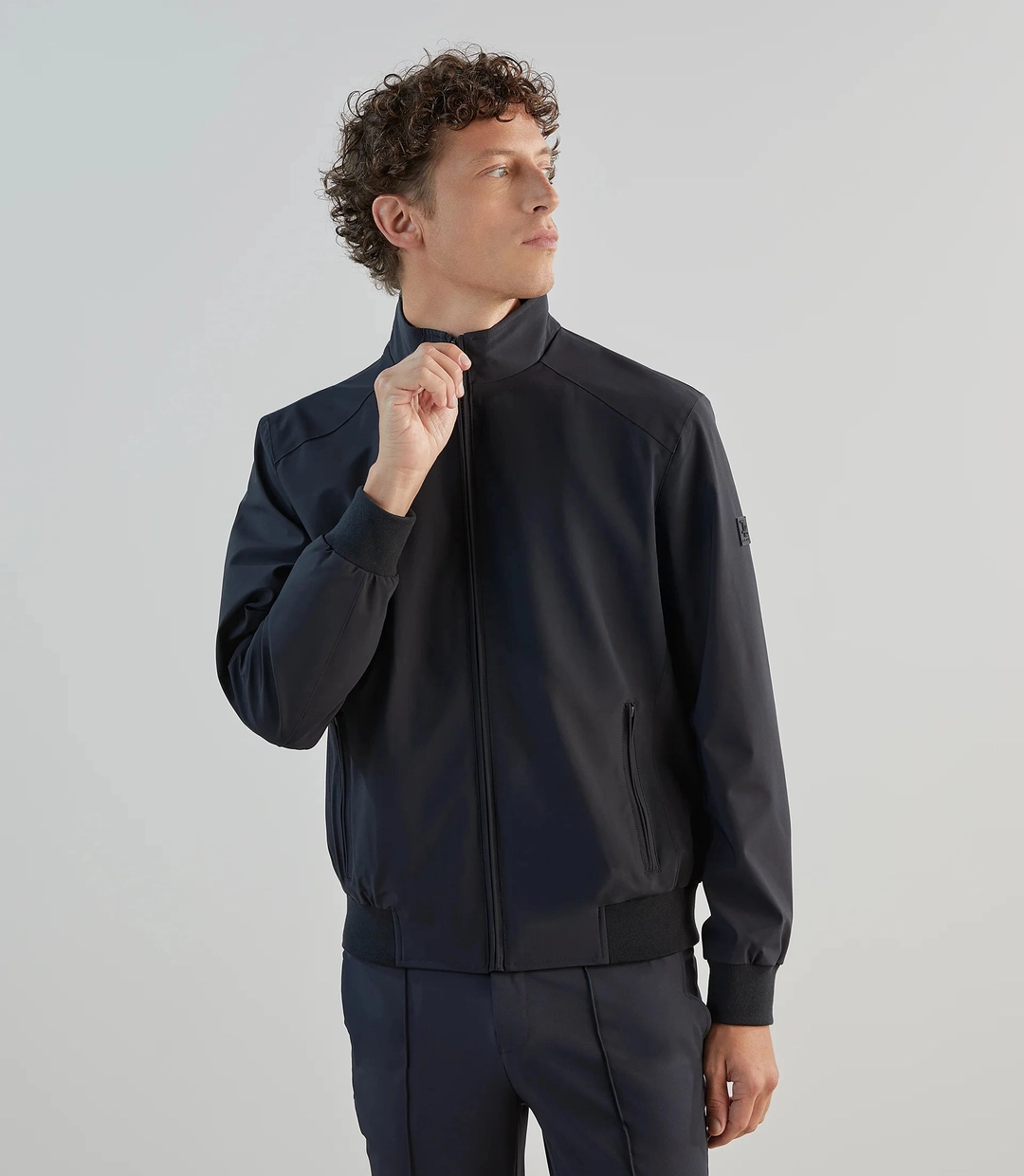 IZAC - Blouson col montant marine