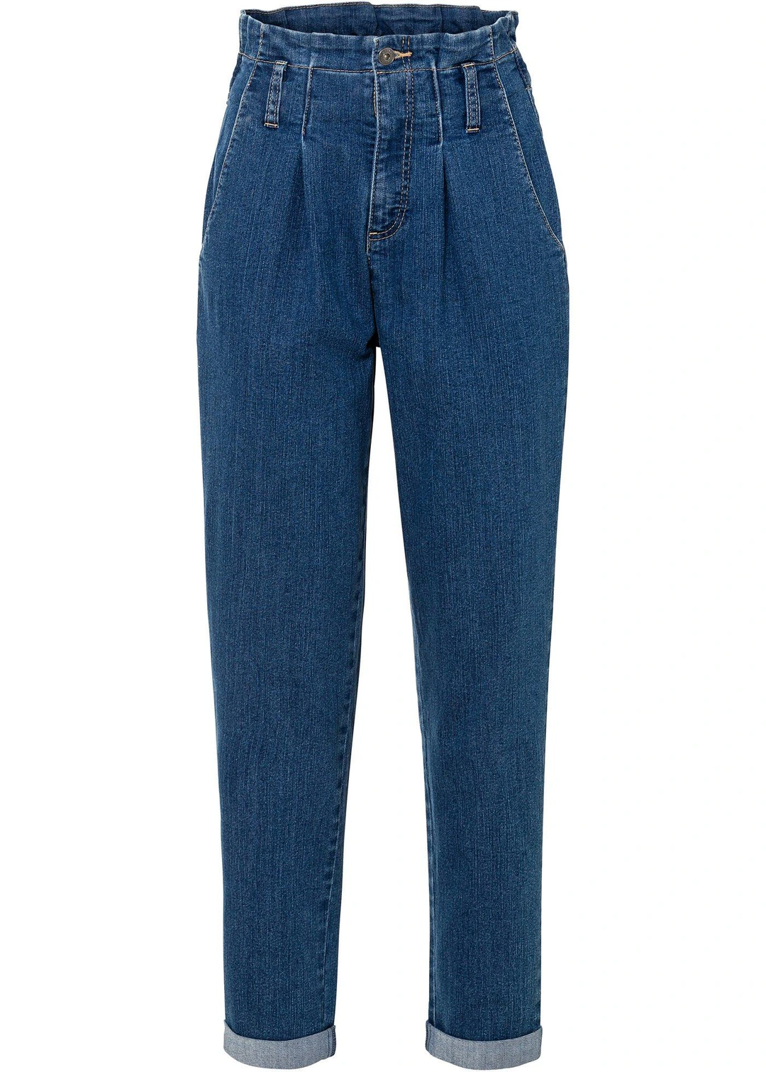 Jean mom extensible, taille haute