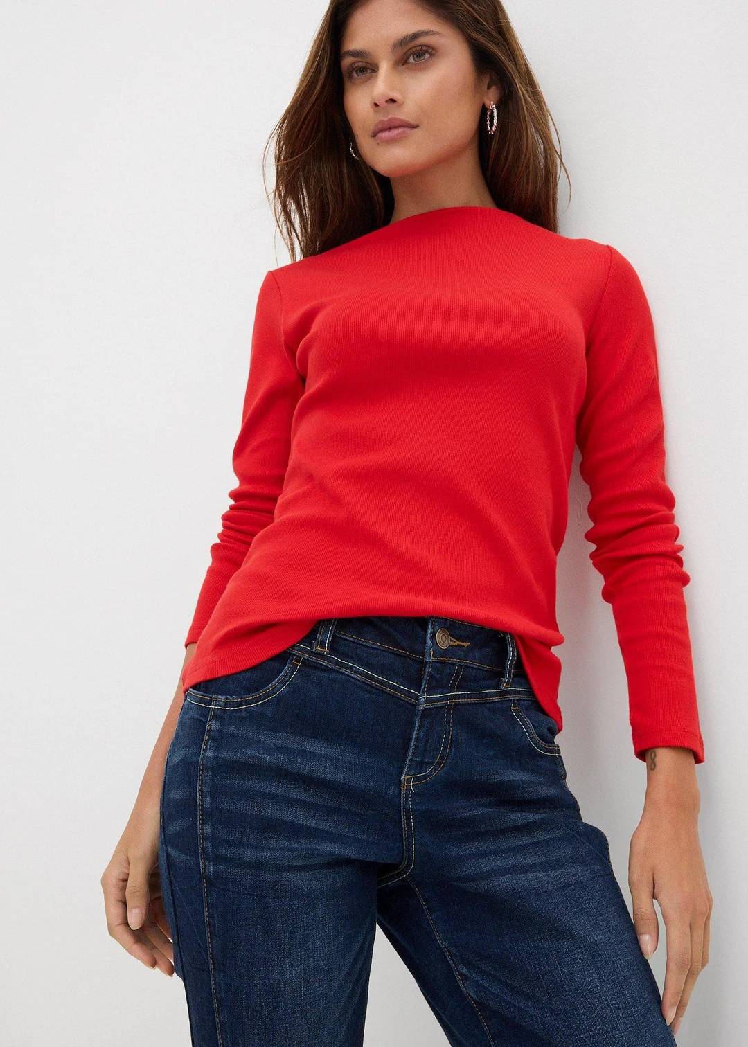 Jean droit taille mi-haute