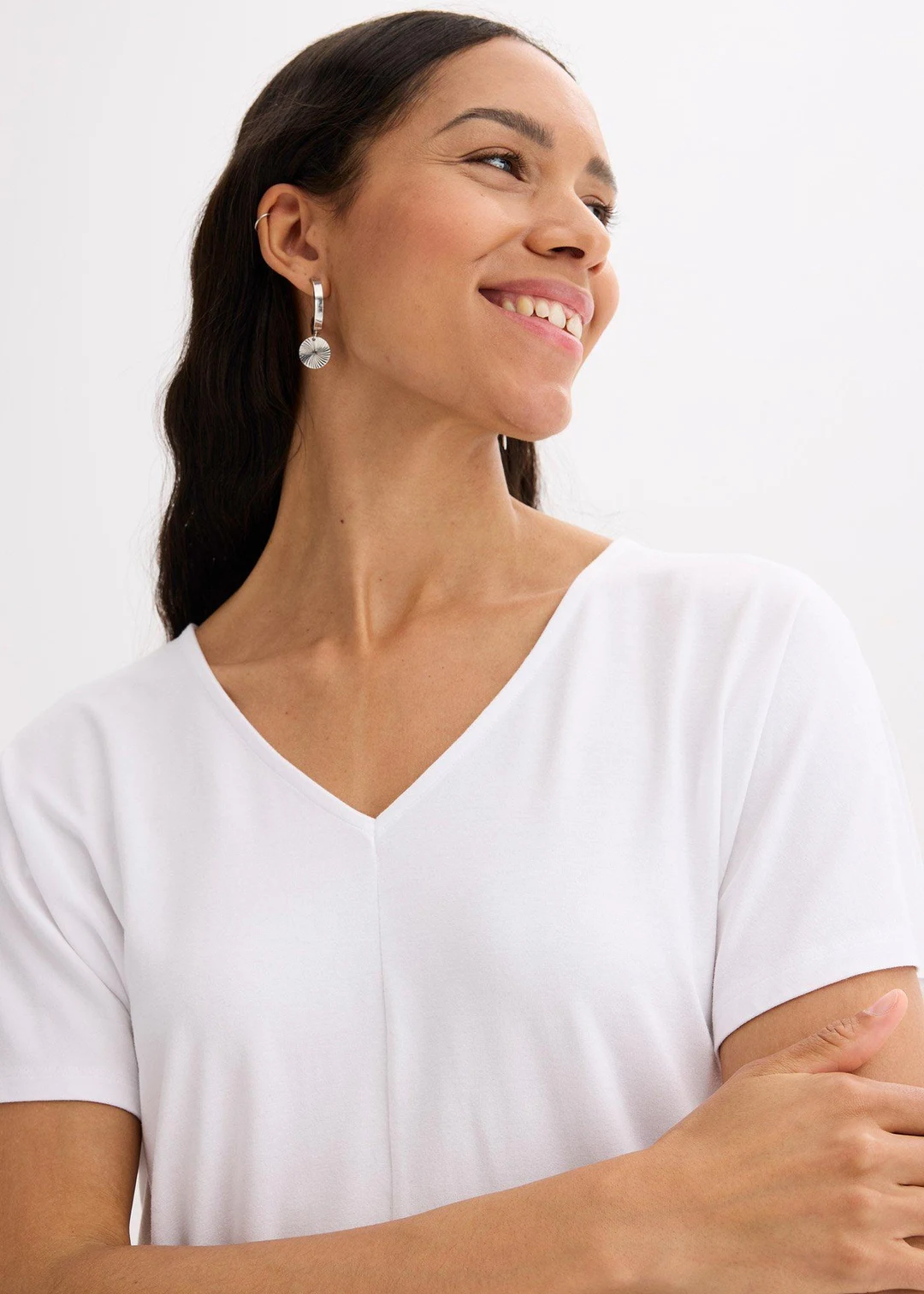 T-shirt oversize en viscose douce et extensible