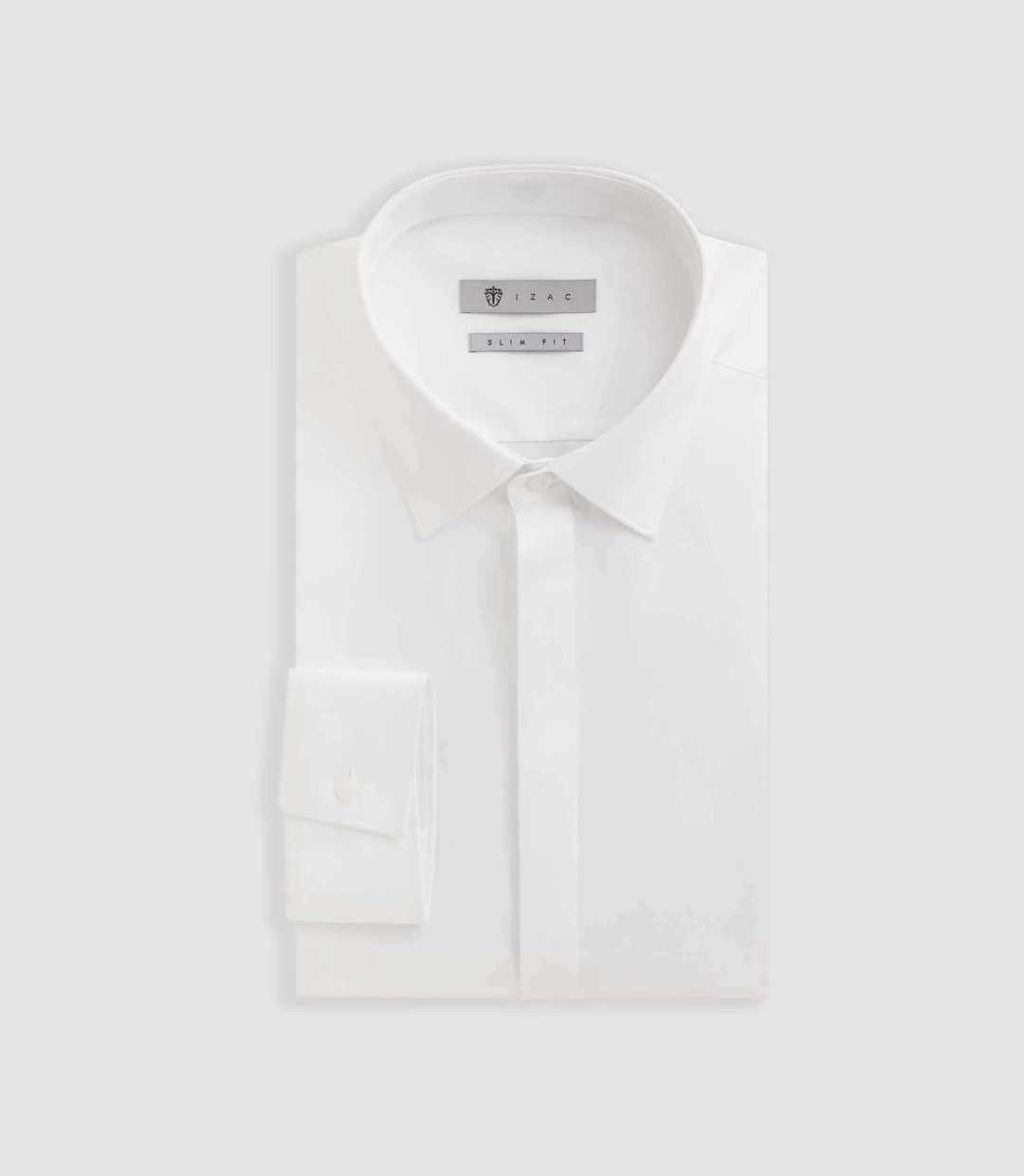 IZAC - Chemise en satin de coton blanc SATINCACHE