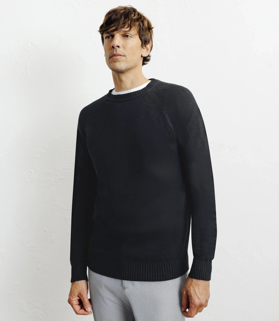 IZAC - Pull en laine col rond noir