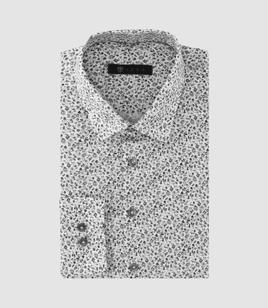 IZAC - Chemise imprimée floral blanc et bleu