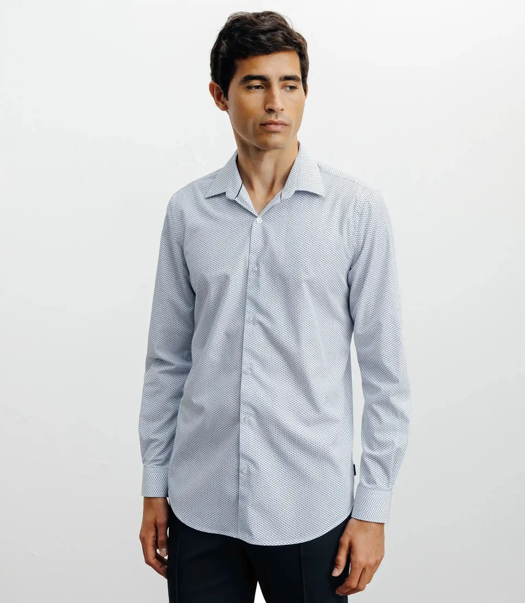 IZAC - Chemise ville imprimée bleue