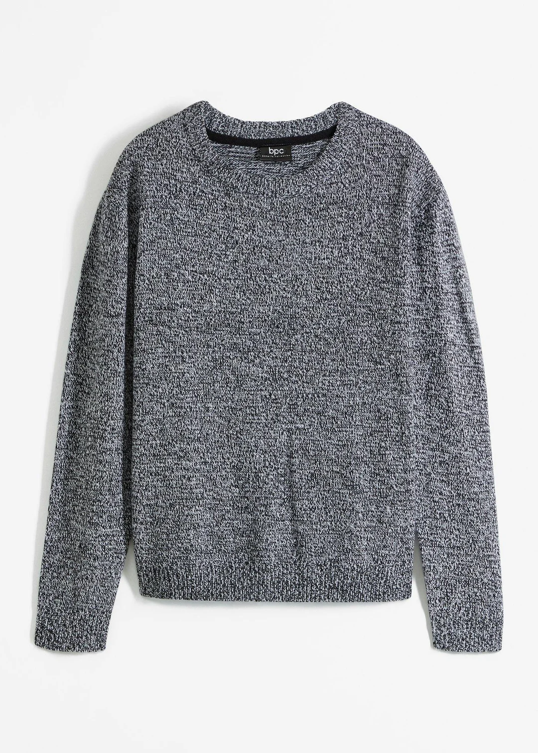 Pull en maille chinée à col rond