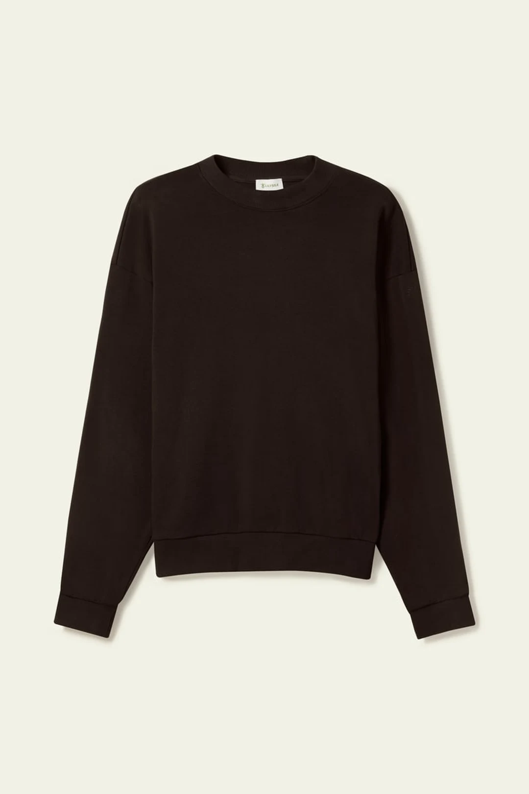 LILYSILK Sweatshirt Ras du Cou Porchlight Balance Noir XL - SILKERRY Doux et Confortable, Épaules Tombantes, Coupe Décontractée