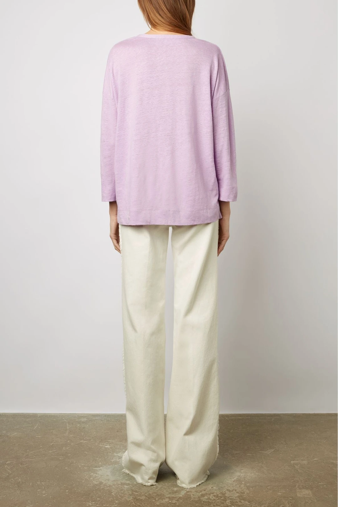 T-shirt col tunisien - MADDIE - Lilas