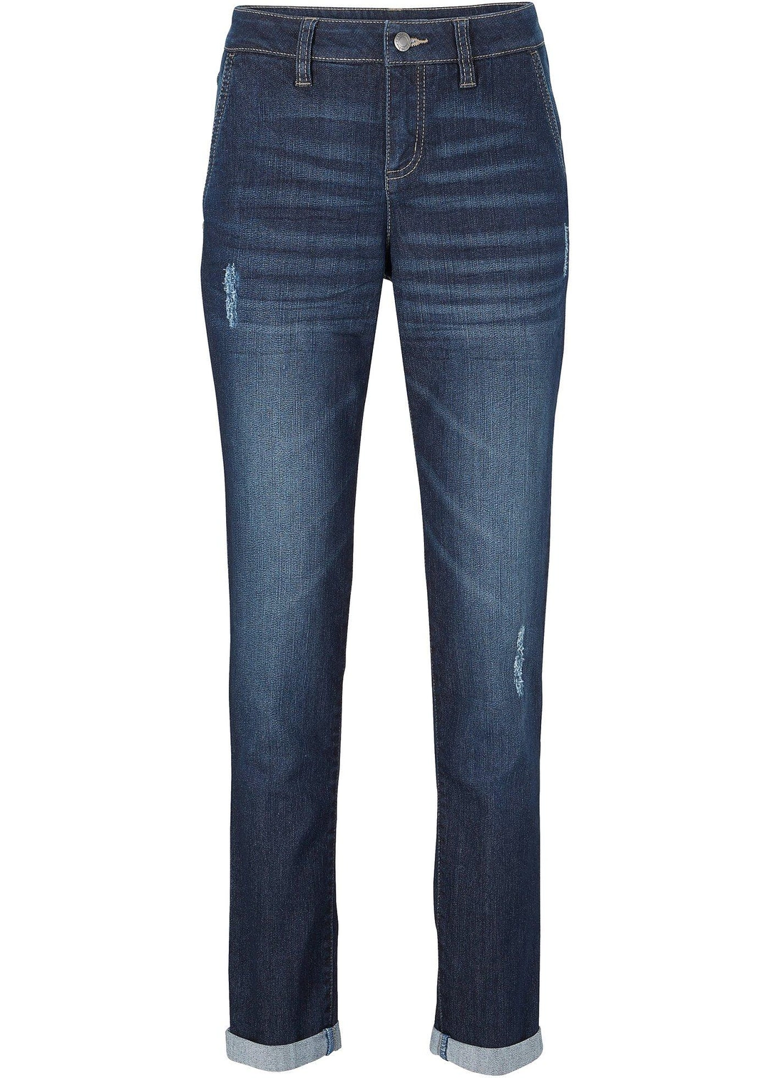 Jean boyfriend taille mi-haute, extensible