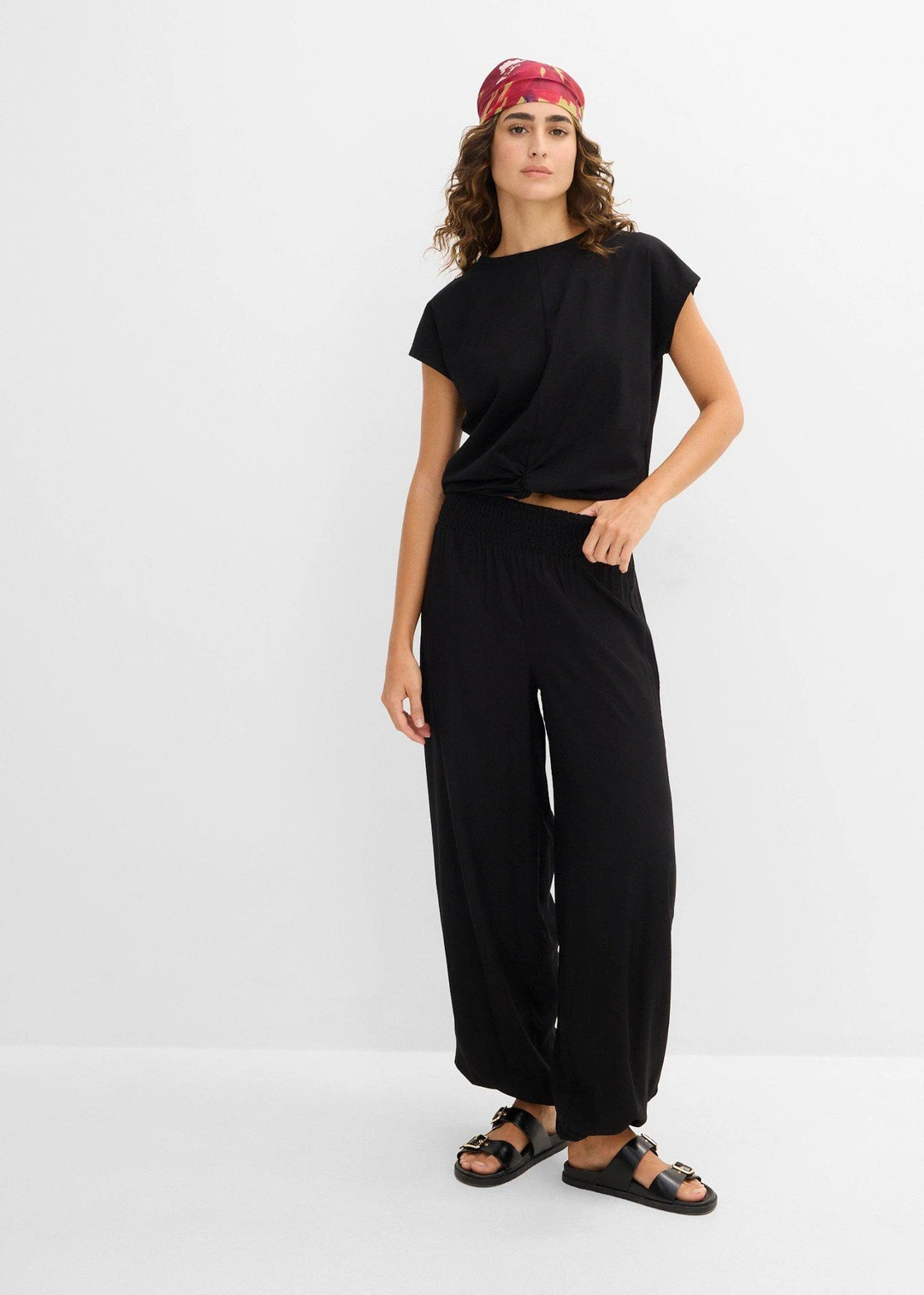 Pantalon ballon en viscose fluide