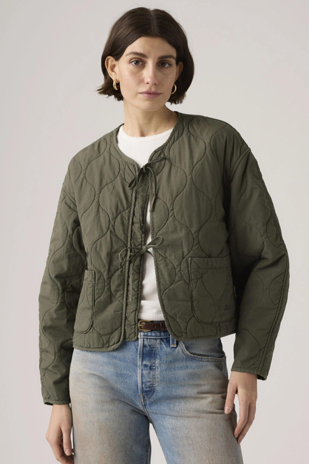 Levi's Veste Doublée Rue - Femme - Vert / Deep Depths Garment Dye - M