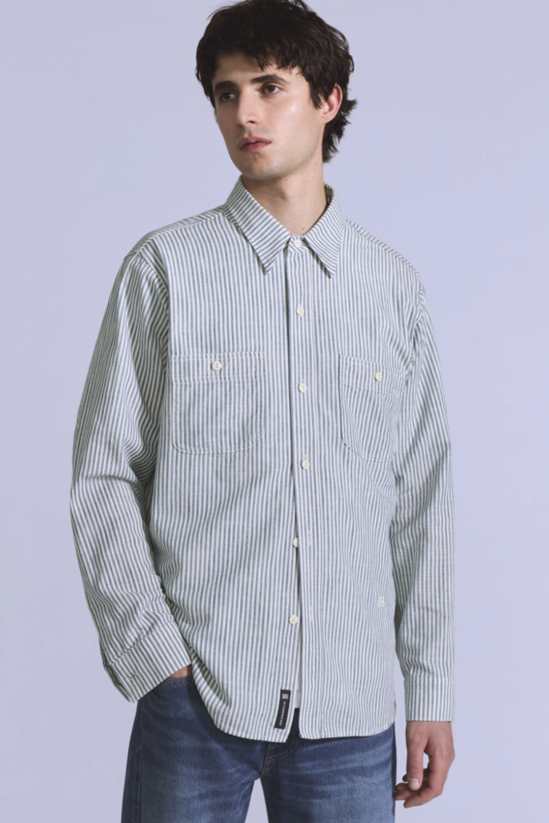 Levi's Chemise De Travail - Homme - Bleu / Work Shirt Indigo Stripe - XL