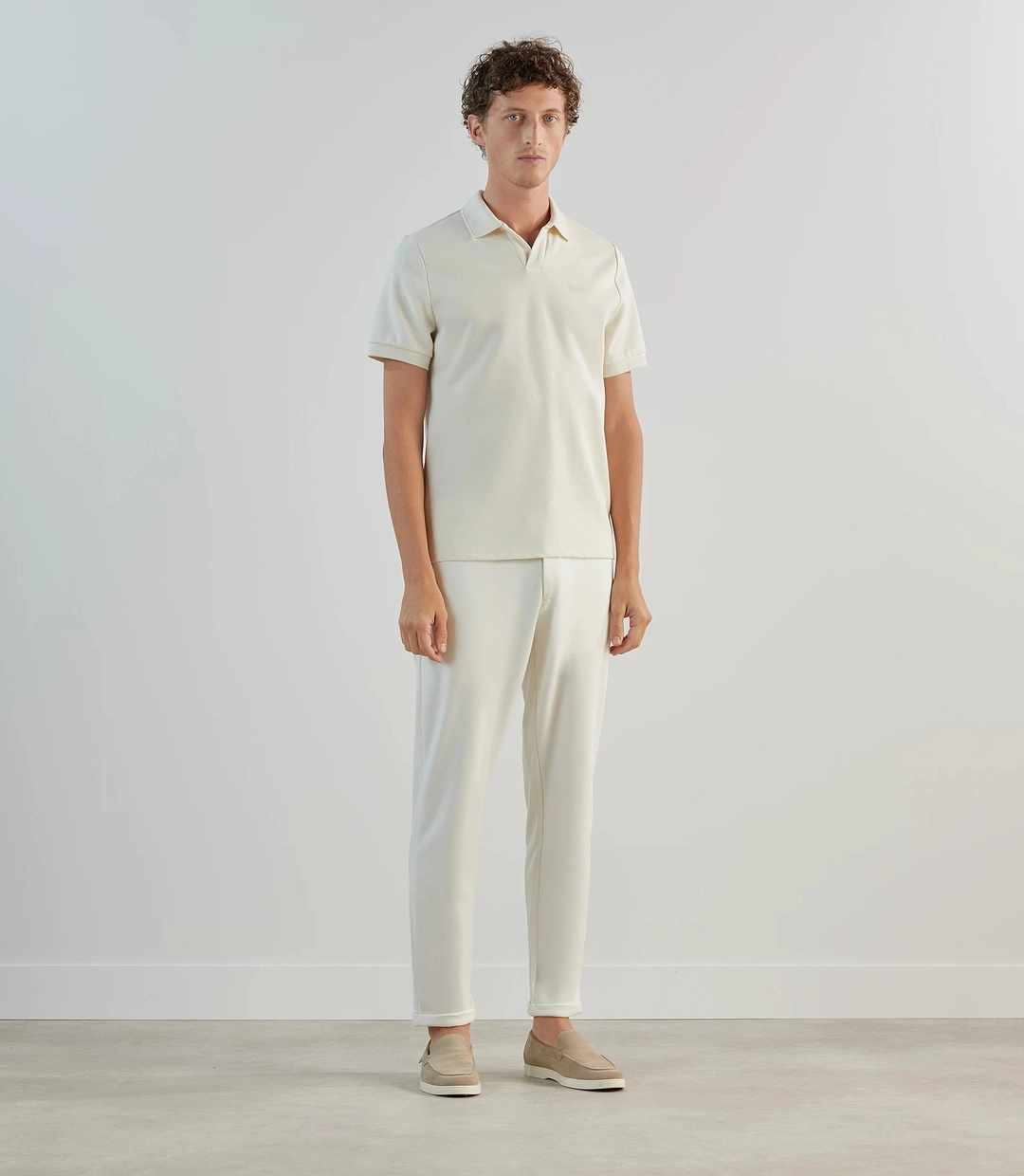 IZAC - Pantalon casual en maille écru