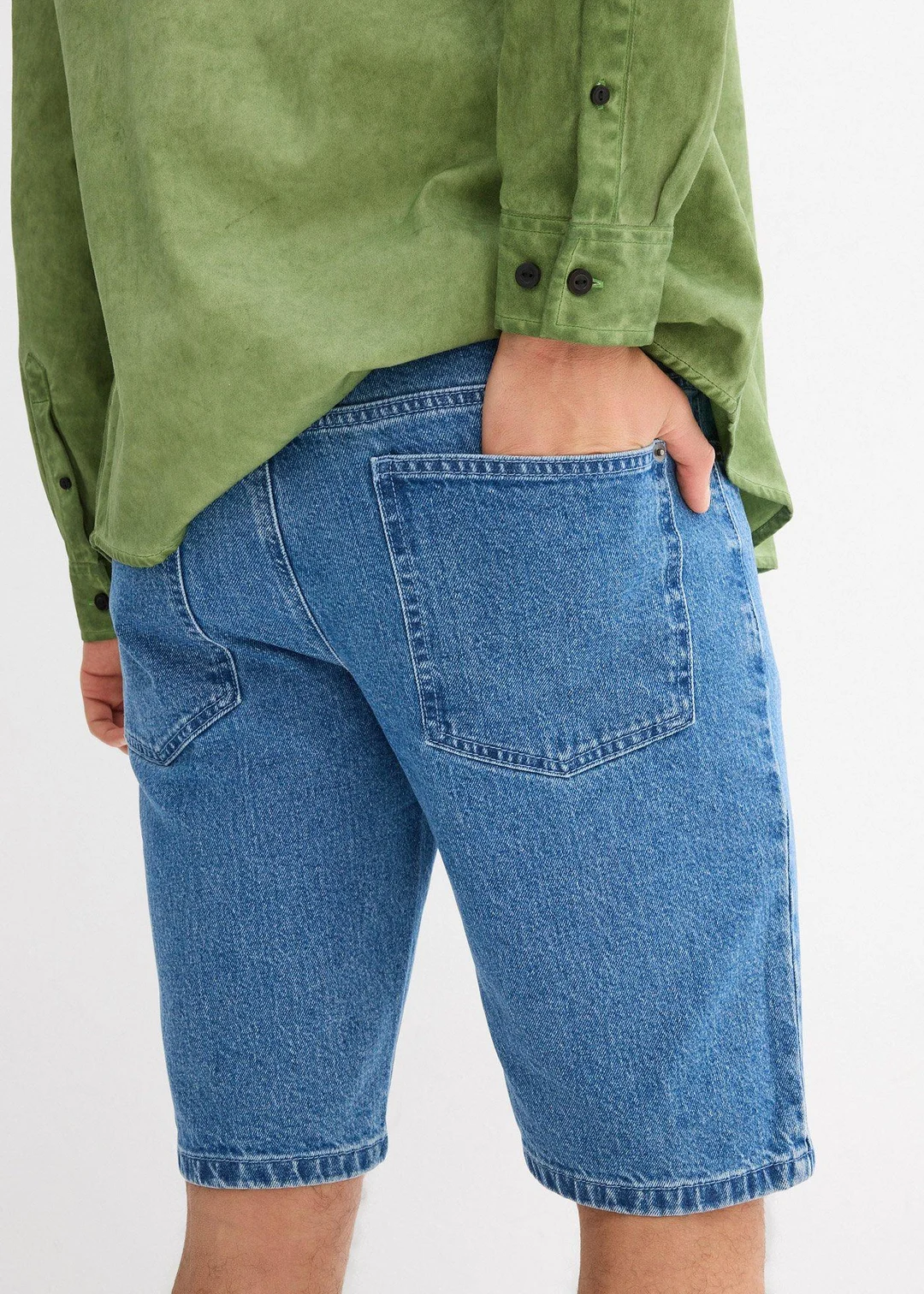 Bermuda en jean extensible, loose - 3