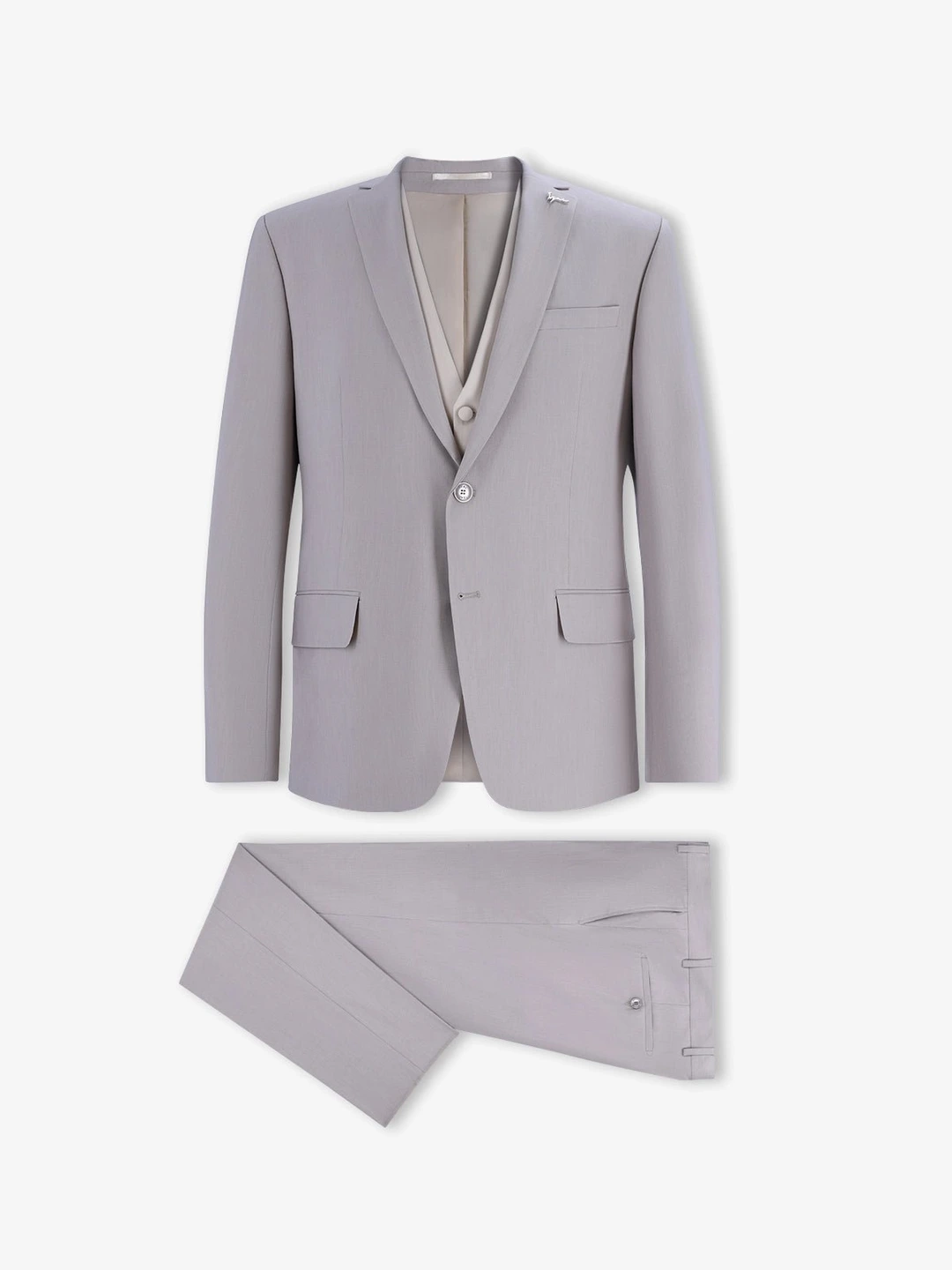 IZAC - Costume 3 pièces cérémonie beige