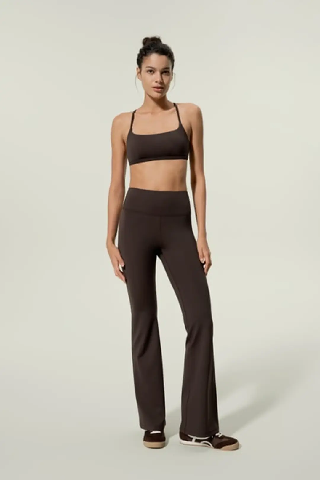 Pantalon de Yoga Évasé Taille Haute | Mélange Soie Premium | Femmes