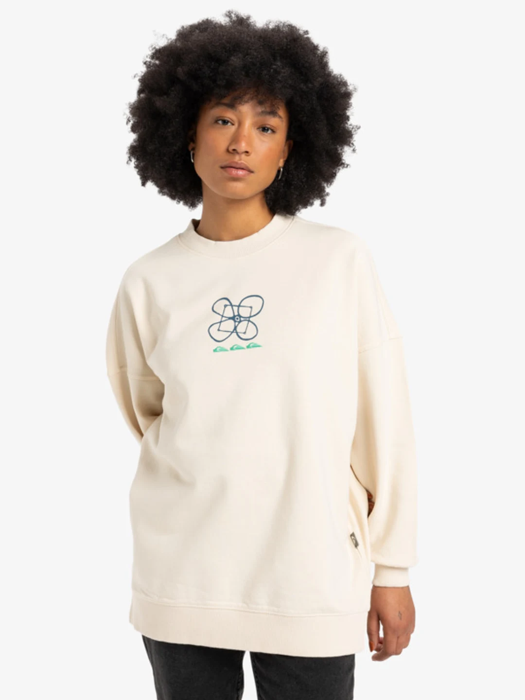 Workwear - Sweat à col rond Blanc Femme