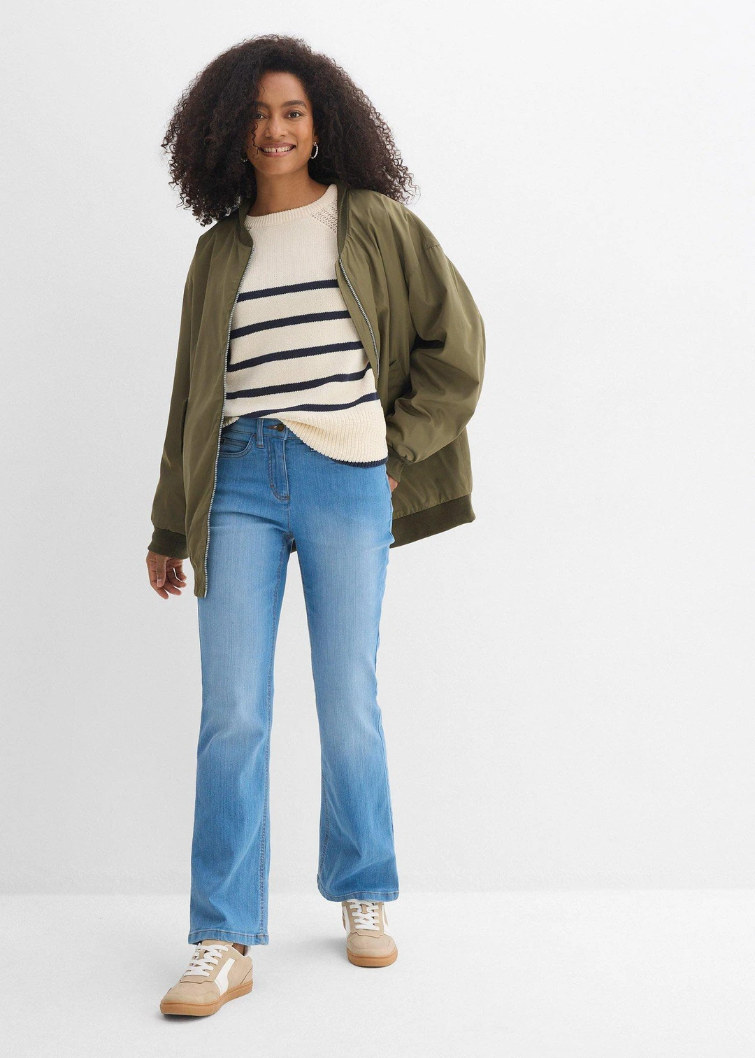 Jean bootcut taille mi-haute, extensible - 2
