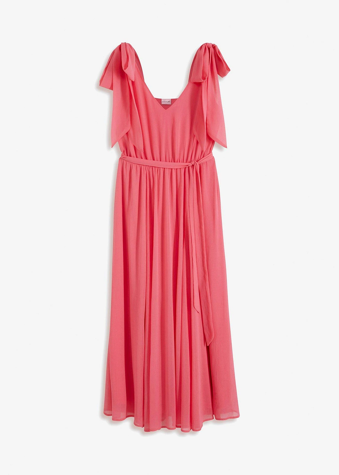 Robe en mousseline nouée sur les épaules