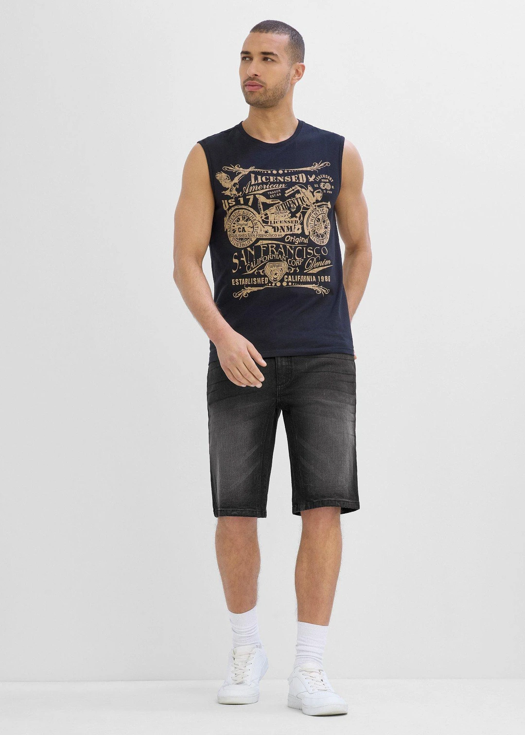 Bermuda en jean extensible avec entrejambe renforcé, regular - 2