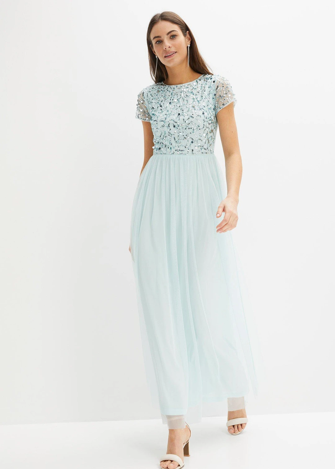 Robe longue brodée de sequins - 2