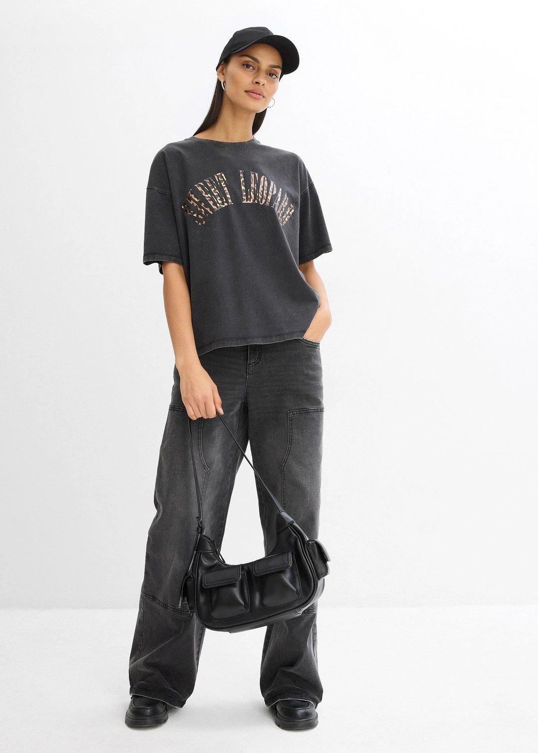 T-shirt doux et oversize en coton extensible - 2