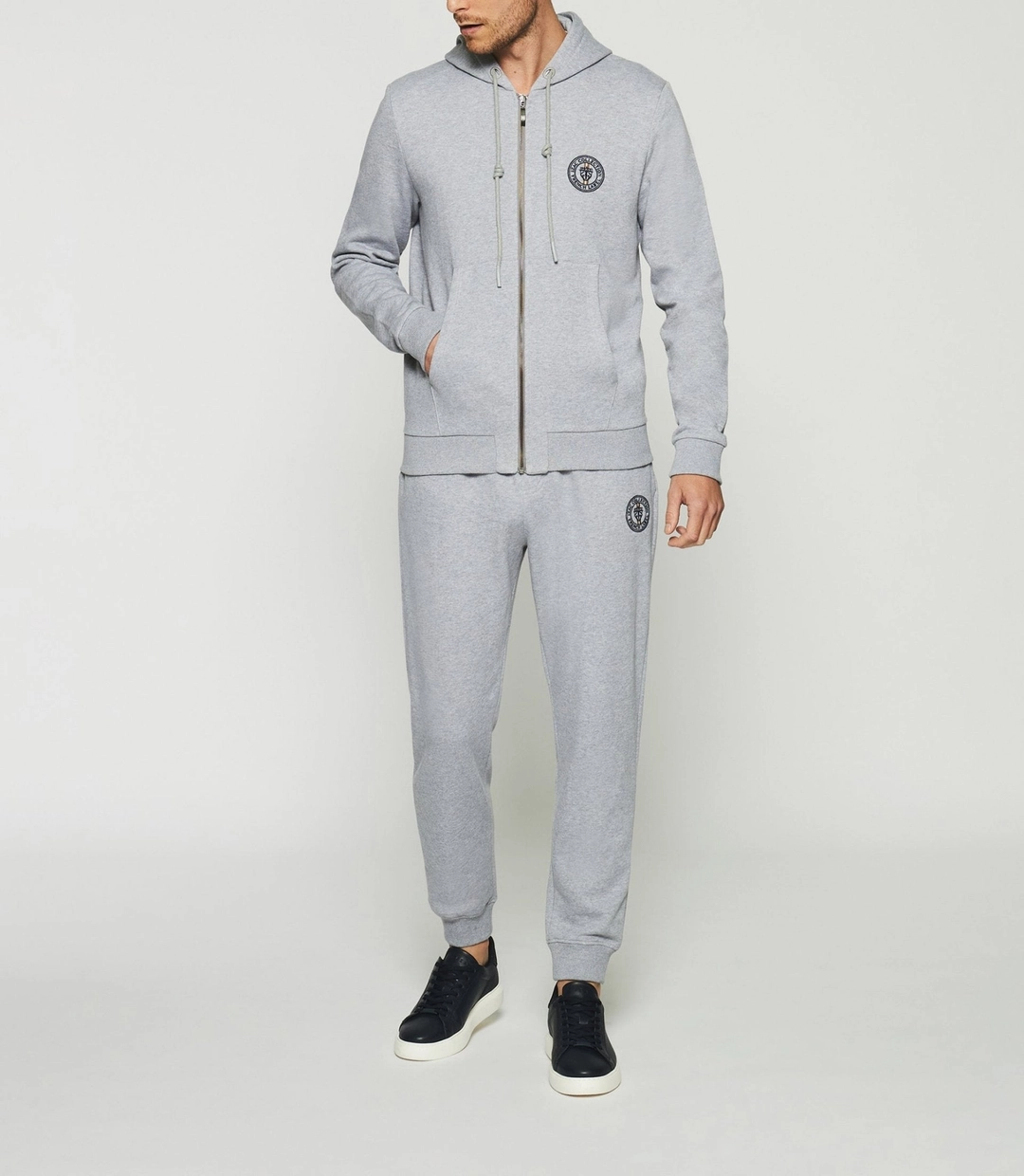 IZAC - Gilet zippé à capuche gris chiné SWDOGAN
