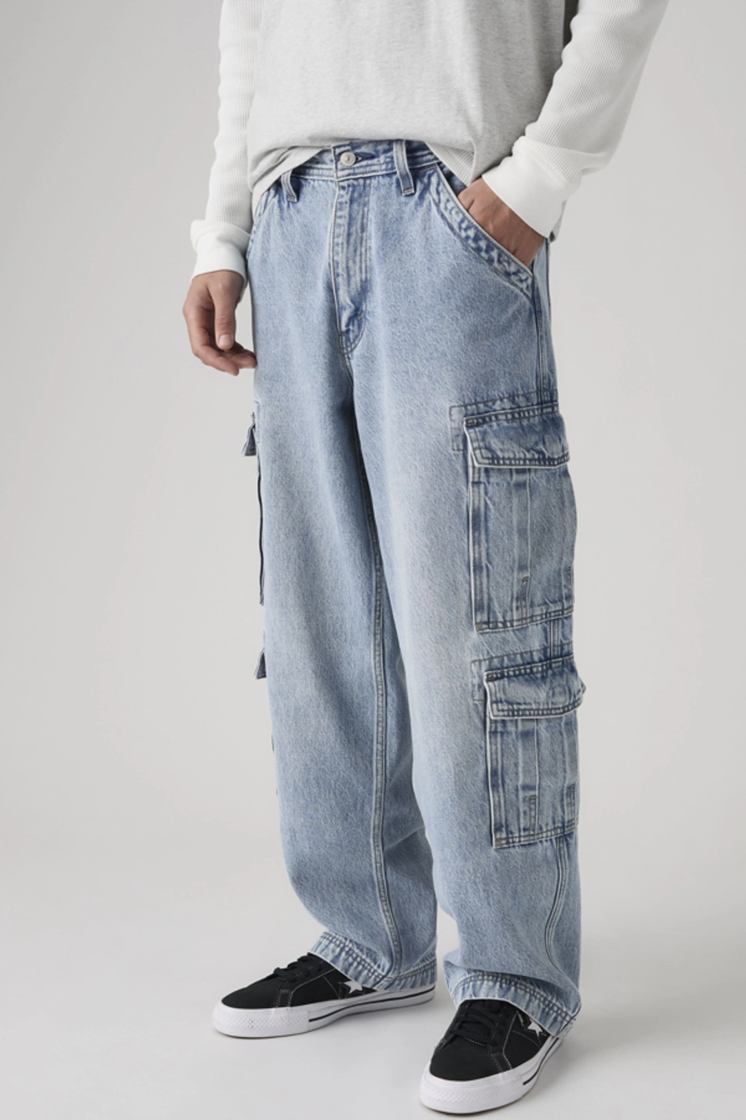 Levi's Pantalon 578 Baggy Cargo - Homme - Noir / Goodbye Darling - 36X34 - 2