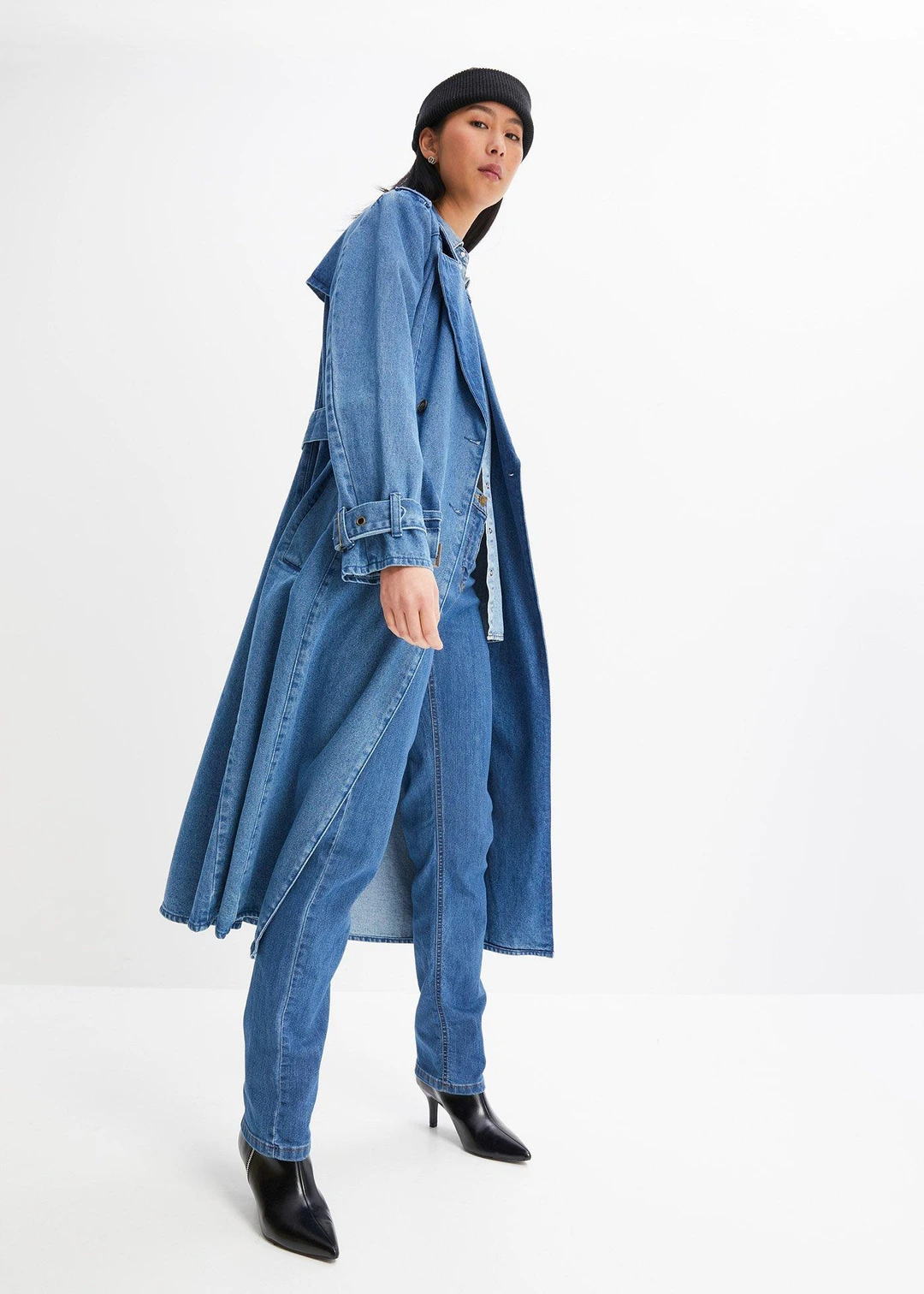 Jean droit taille mi-haute, extensible - 2