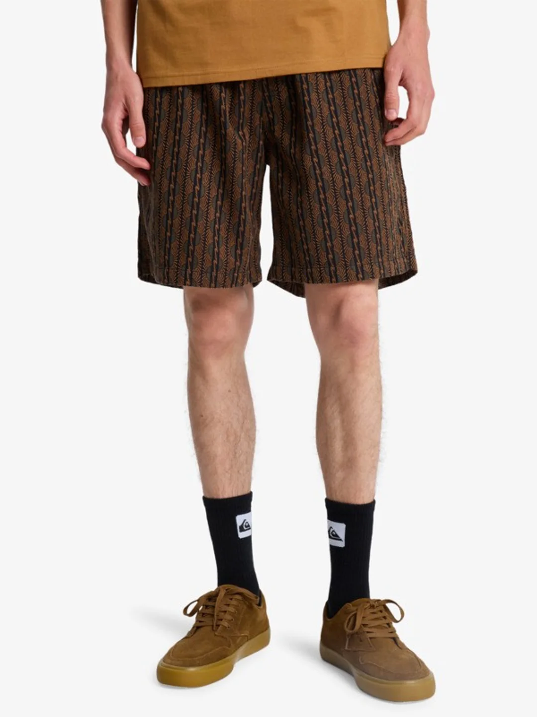 Taxer Jacquard Horizons - Short taille élastique pour Homme Noir