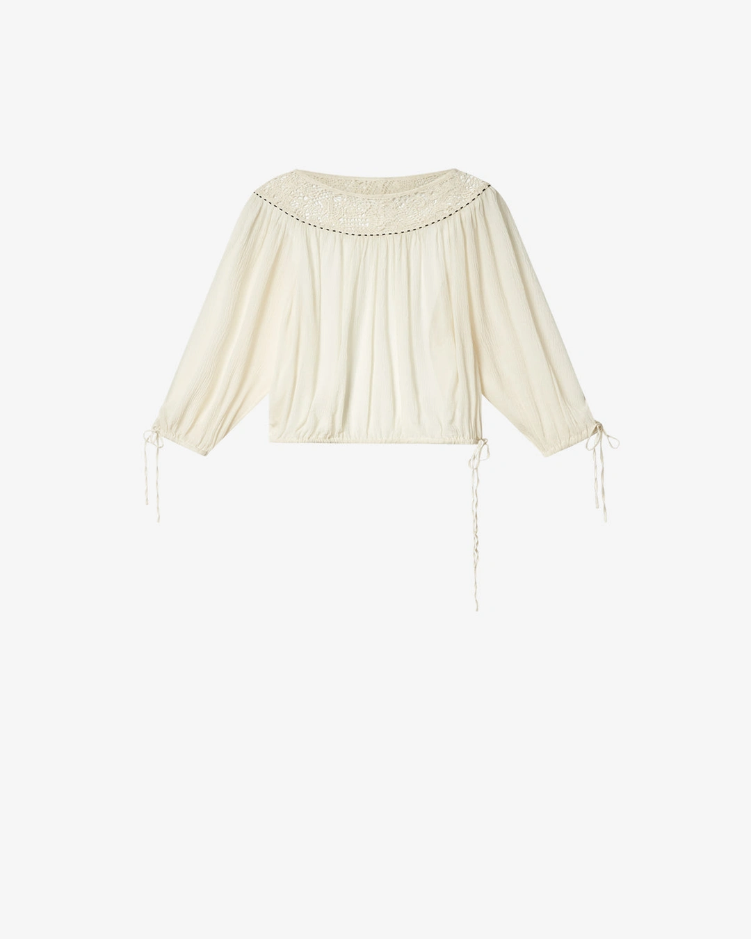 Blouse Nelida - Femme - Écru - Taille42 - Isabel Marant - Collection Été Femme - Nouvelle Collection Capsule La Riviera