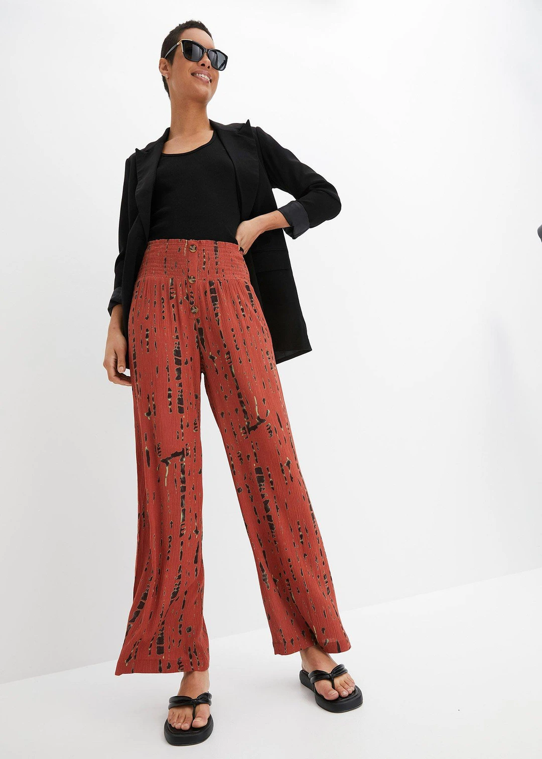 Pantalon palazzo en viscose fluide - 2