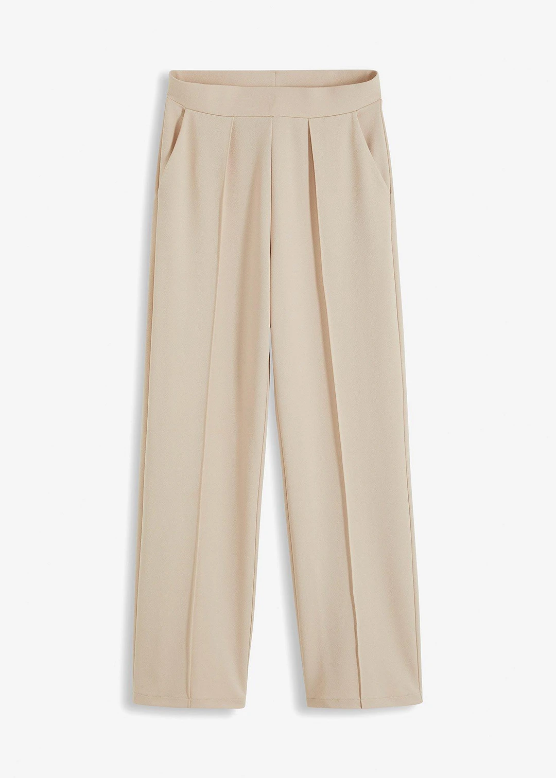 Pantalon élastiqué en interlock épais