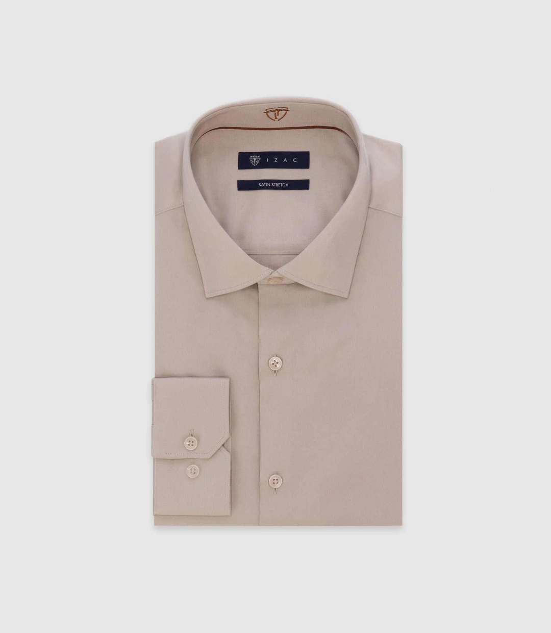 IZAC - Chemise slim beige