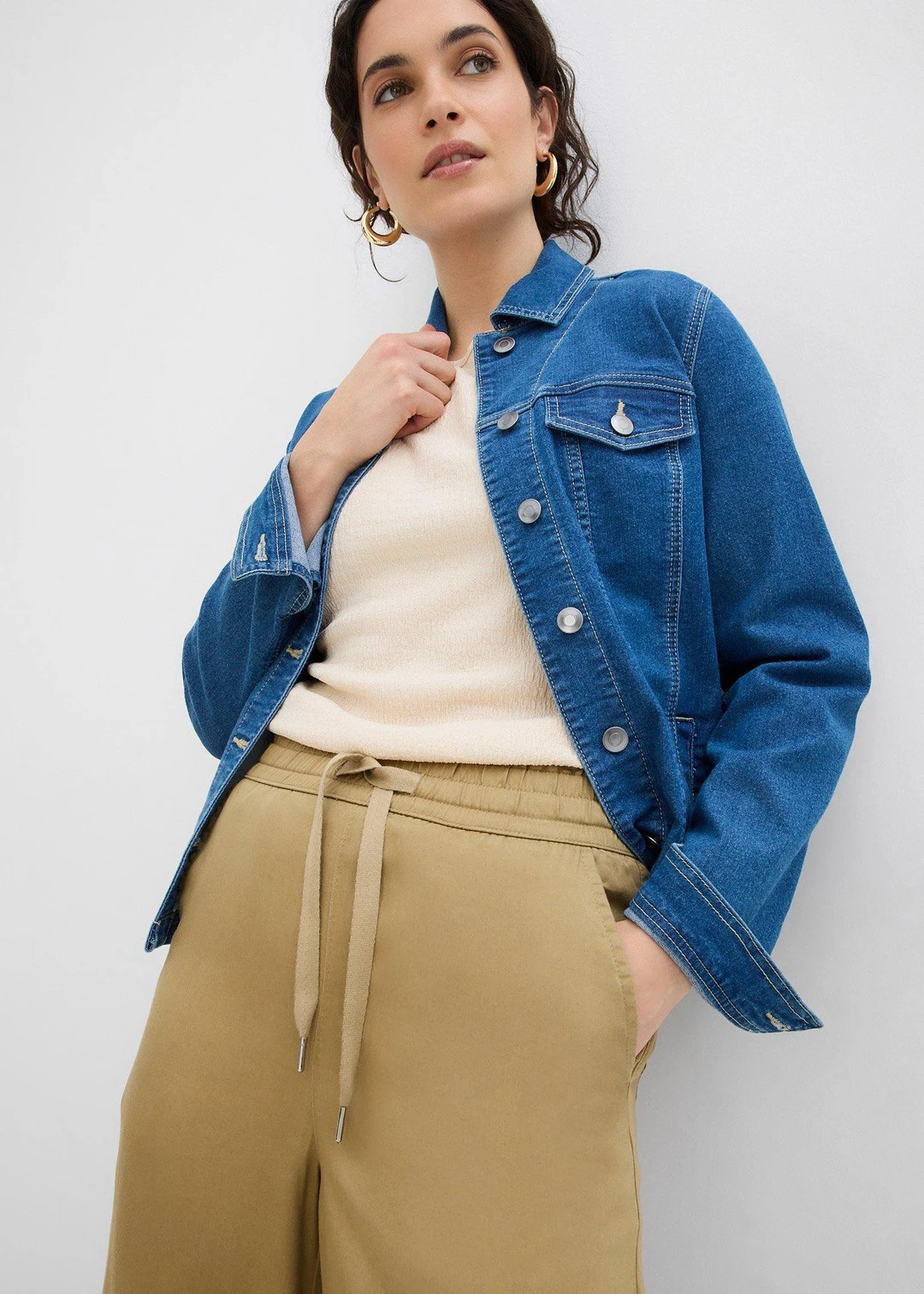 Pantalon 7/8 en Lyocell à taille élastiquée - 3
