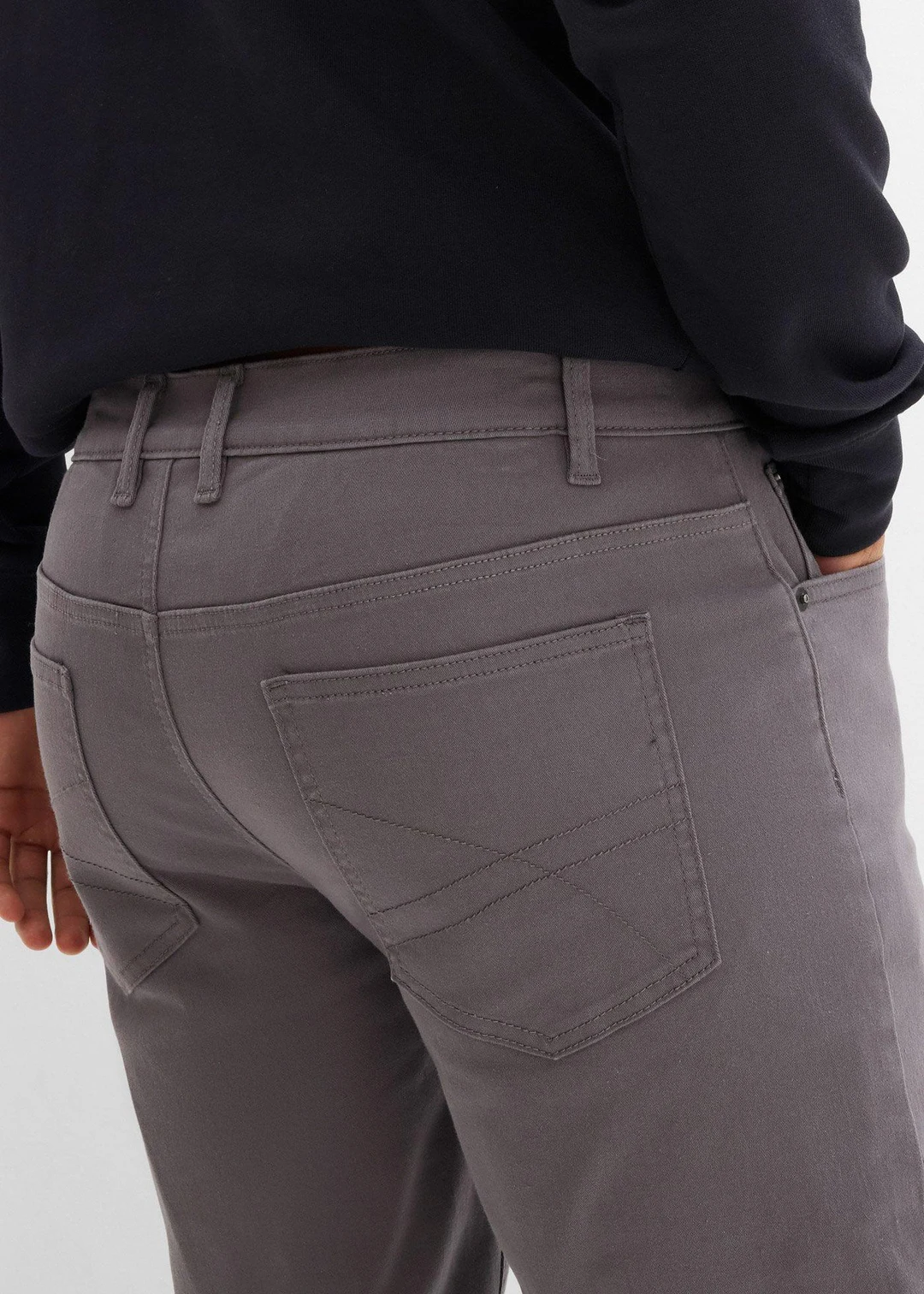 Pantalon extensible regular à doublure chaude en flanelle, droit - 3