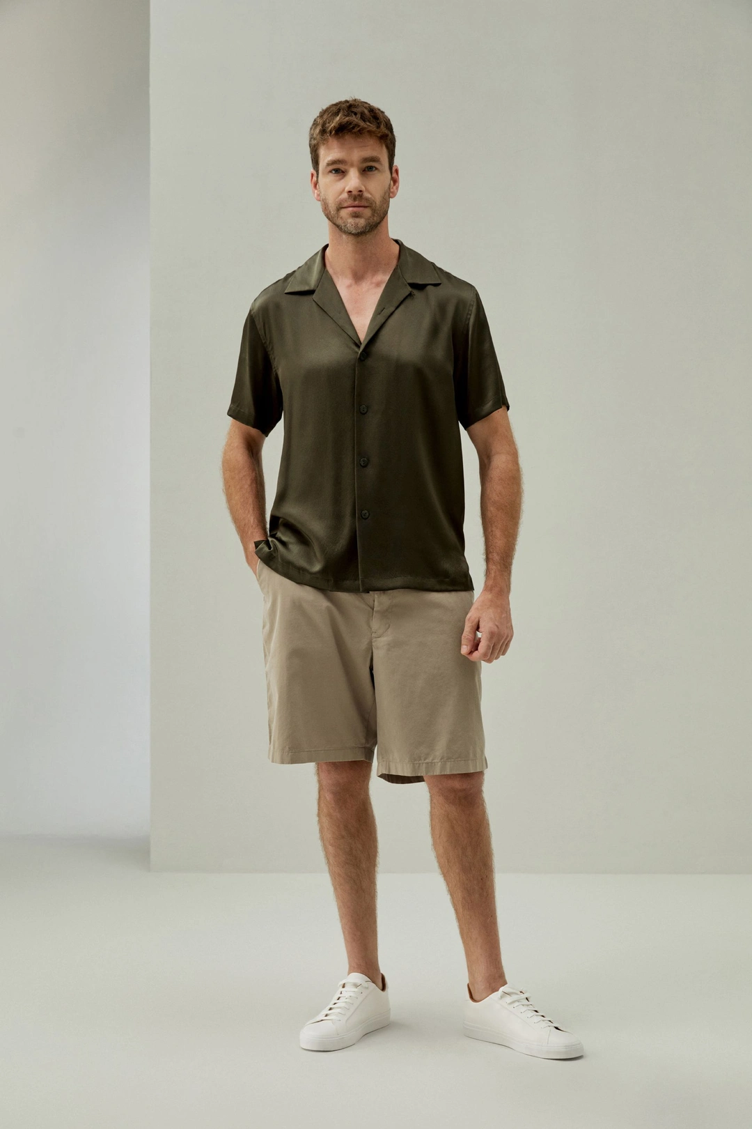LILYSILK Blouse Soie Homme Luxe Col À Revers 100% Soie De Mûrier Modèle Classique Peut Être Essayé Bleu Minuit Xl