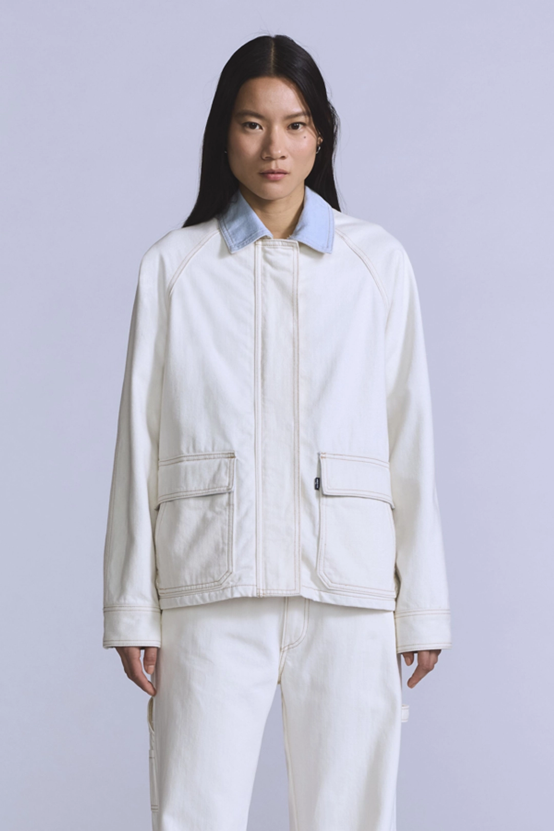 Levi's Veste Chore Doublée - Femme - Blanc / Blue Ecru Foam - XS - 2