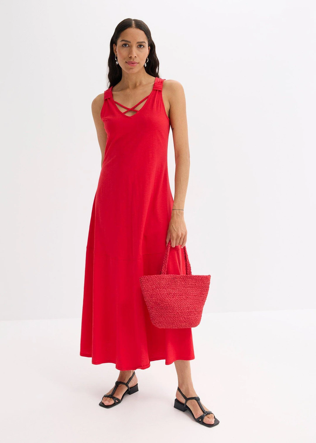 Robe longue 100% coton à bretelles - 2