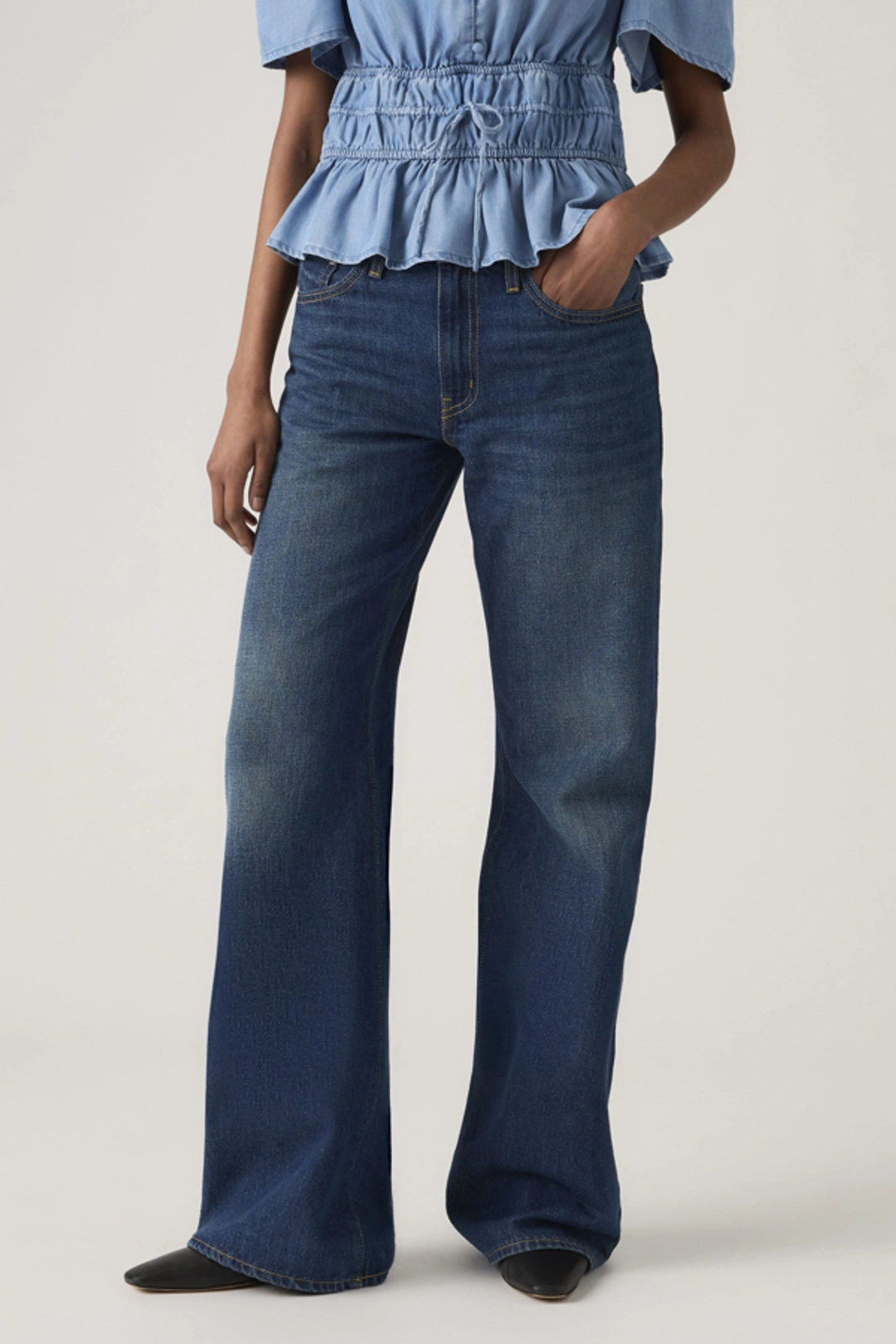 Levi's Jean Middy Loose Boot - Femme - Bleu / Abraided Art - 32X31 - 2