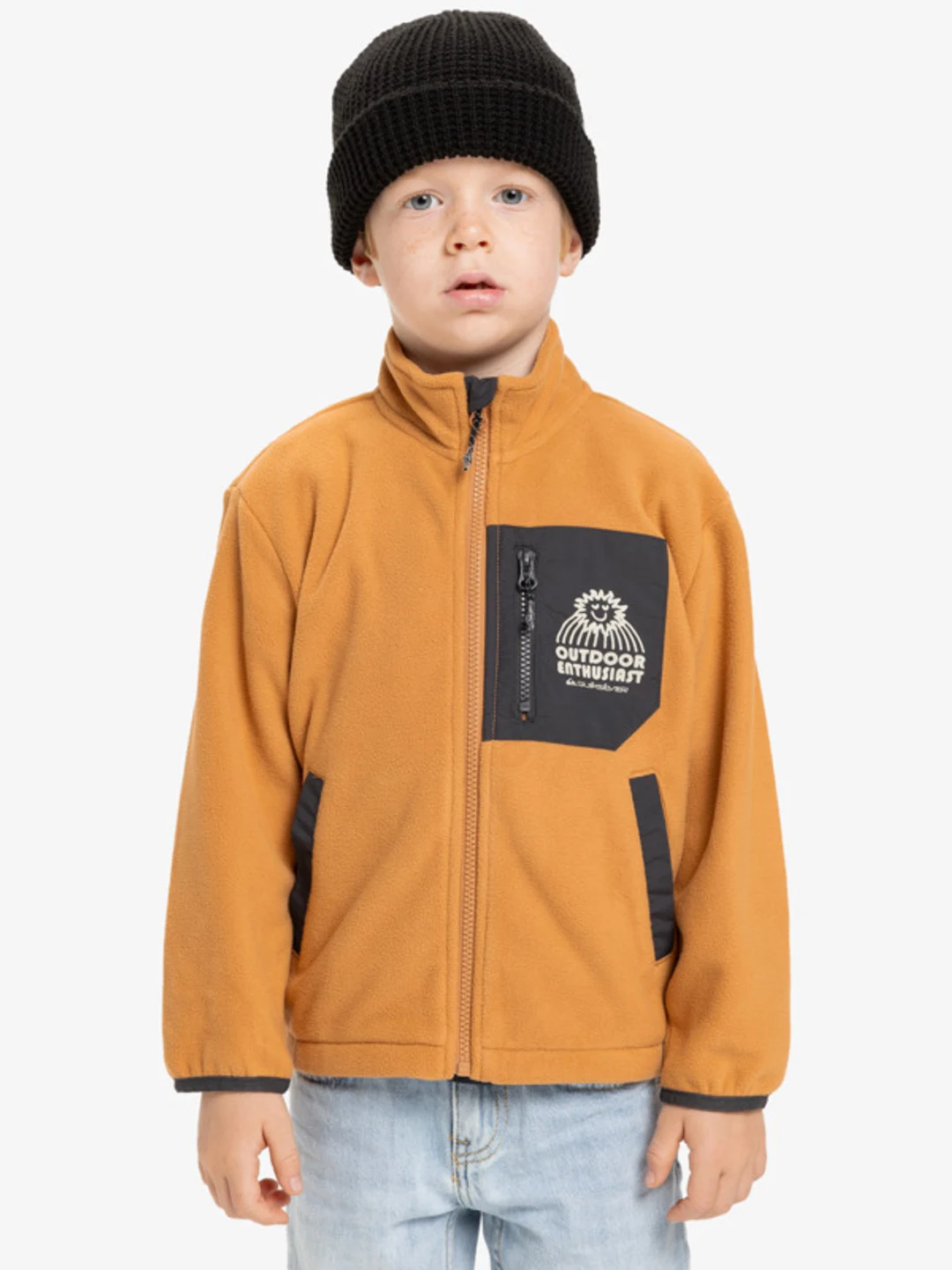 Ice Field - Polaire zippée pour Garçon Marron