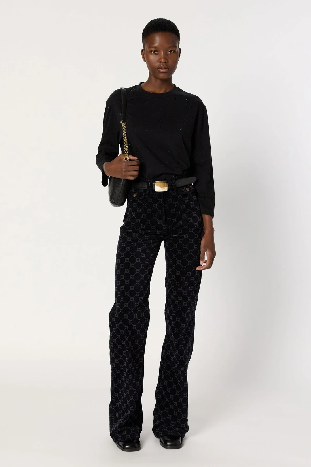 T-shirt en coton à paillettes - HERMINE - Ecru - 2