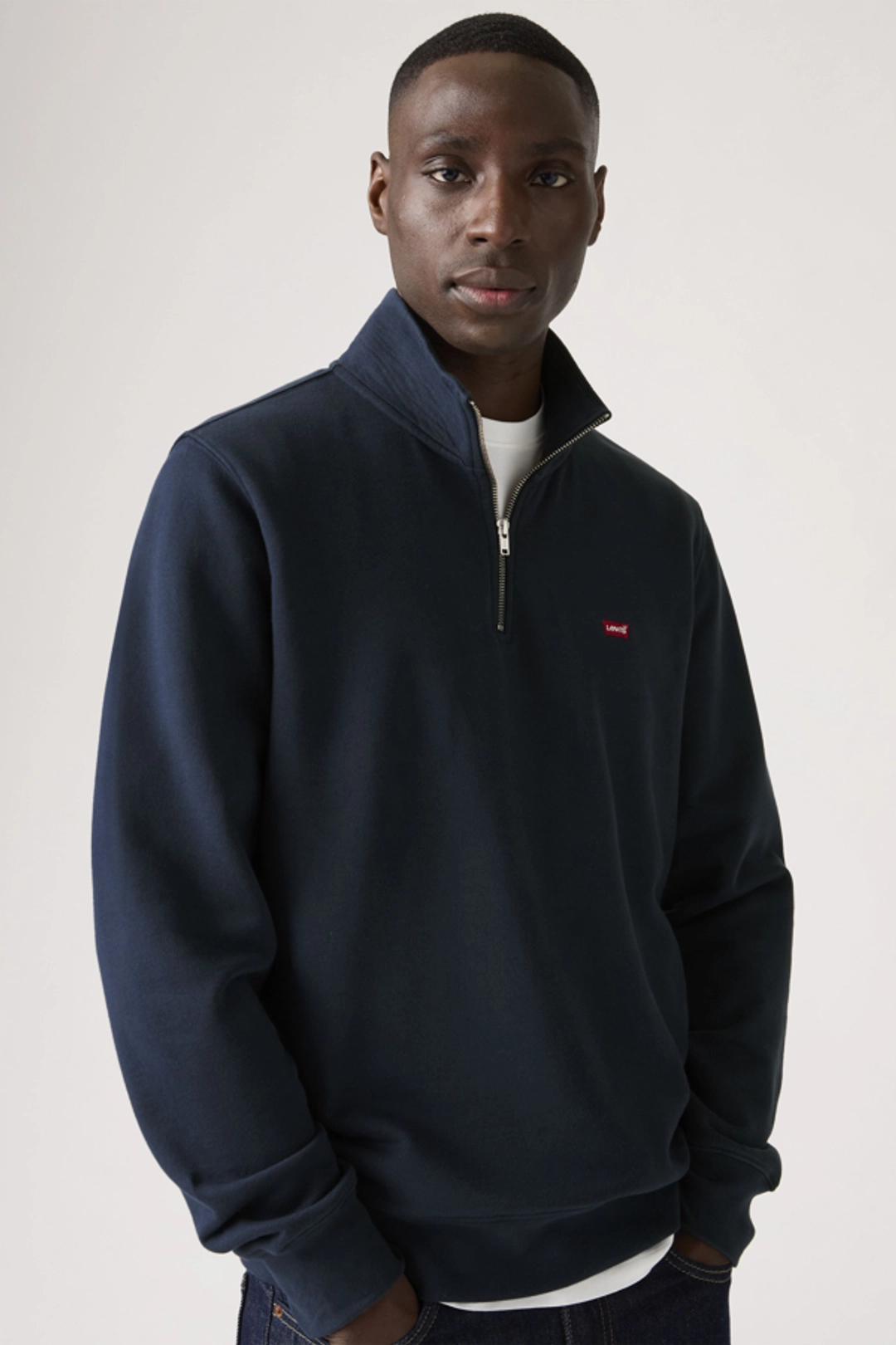 Levi's Pull Col Camionneur Original Housemark - Homme - Gris / Mid Tone Grey Heather - 2XL