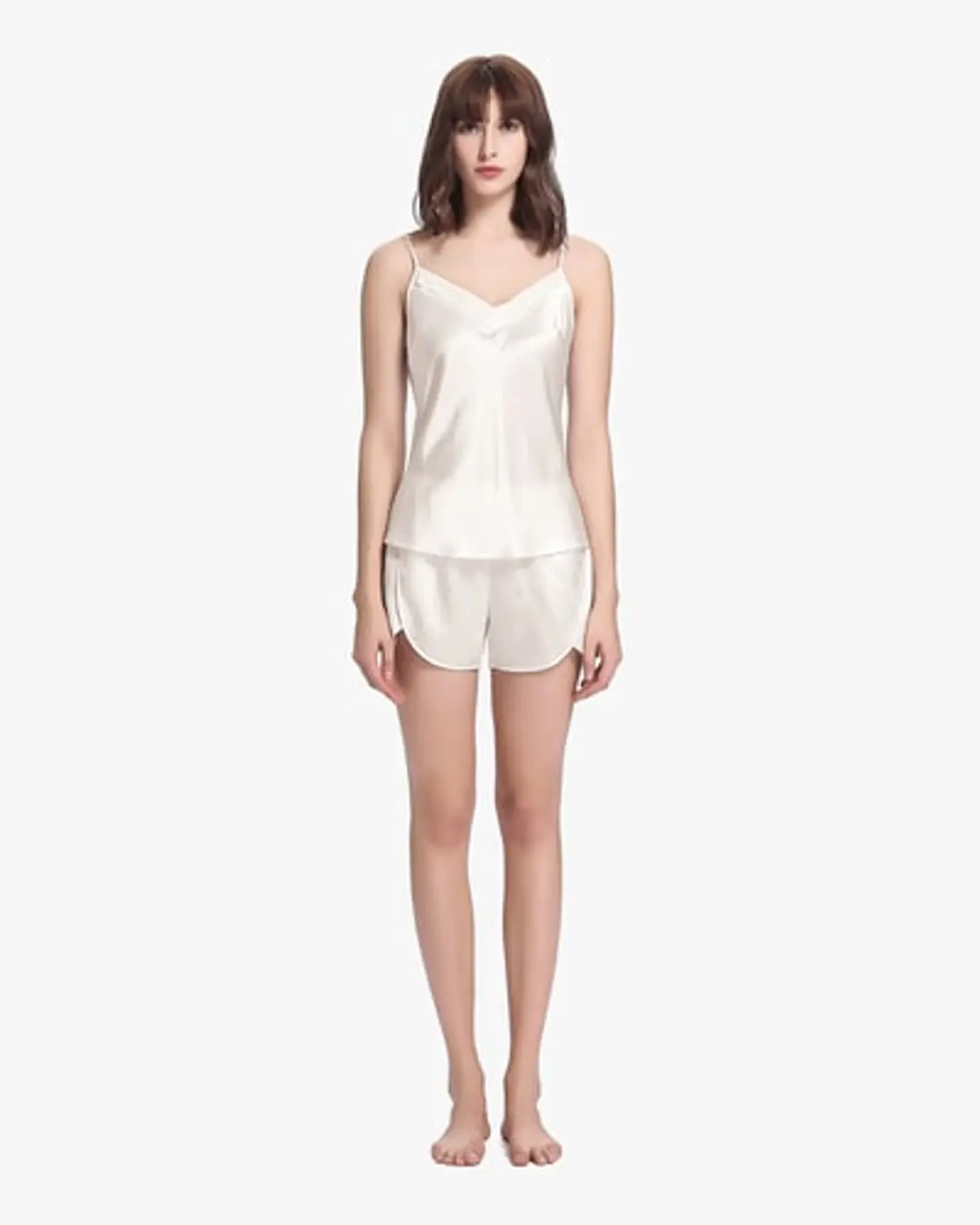 Pyjashort Caraco Contrasté En Soie