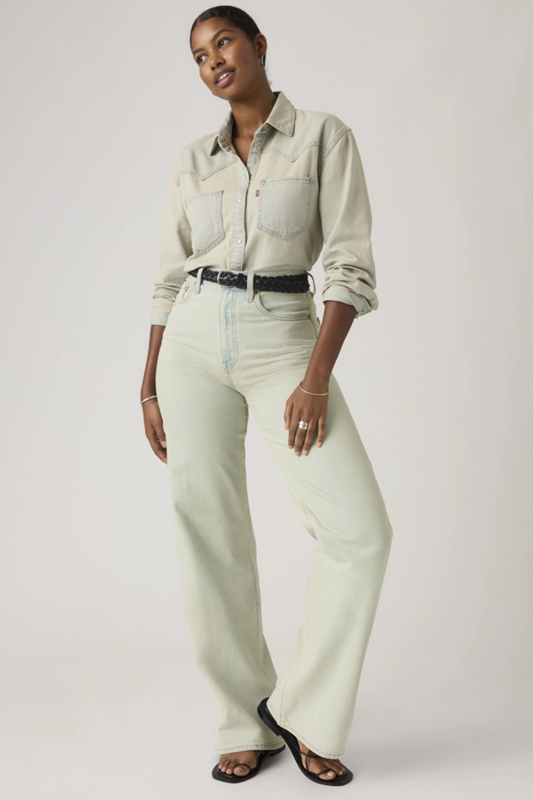 Levi's Pantalon Ribcage Wide Leg - Femme - Marron / Hot Fudge - 33X32
